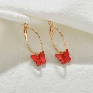 3/$30 💛 Butterfly Hoop Earrings